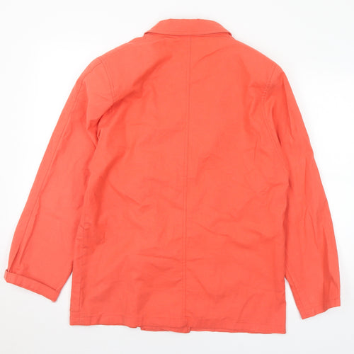 Preworn Womens Orange Jacket Size 12 Button