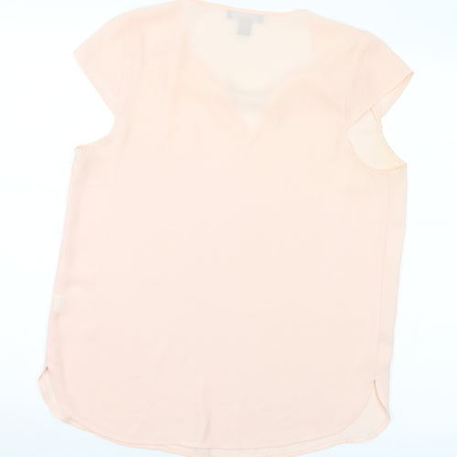 Atmosphere Womens Pink Polyester Basic Blouse Size 12 Round Neck