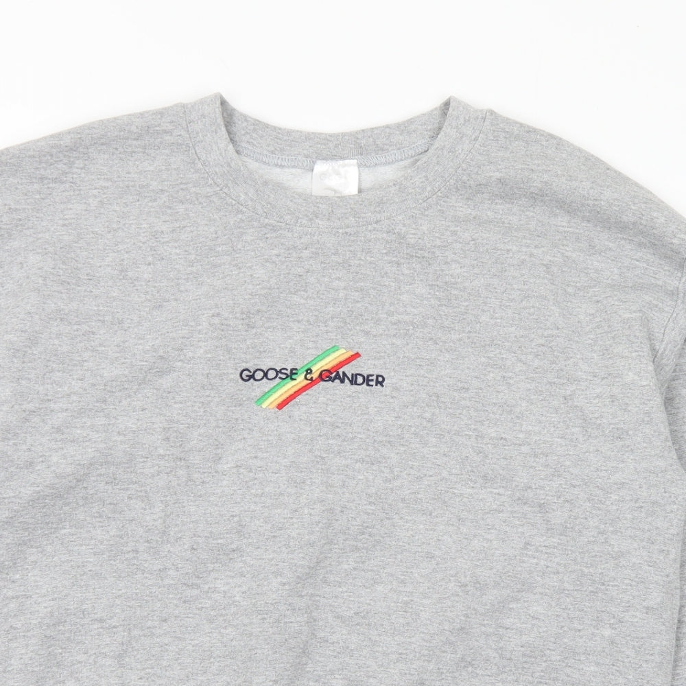 Goose & Gander Mens Grey Polyester Pullover Sweatshirt Size S
