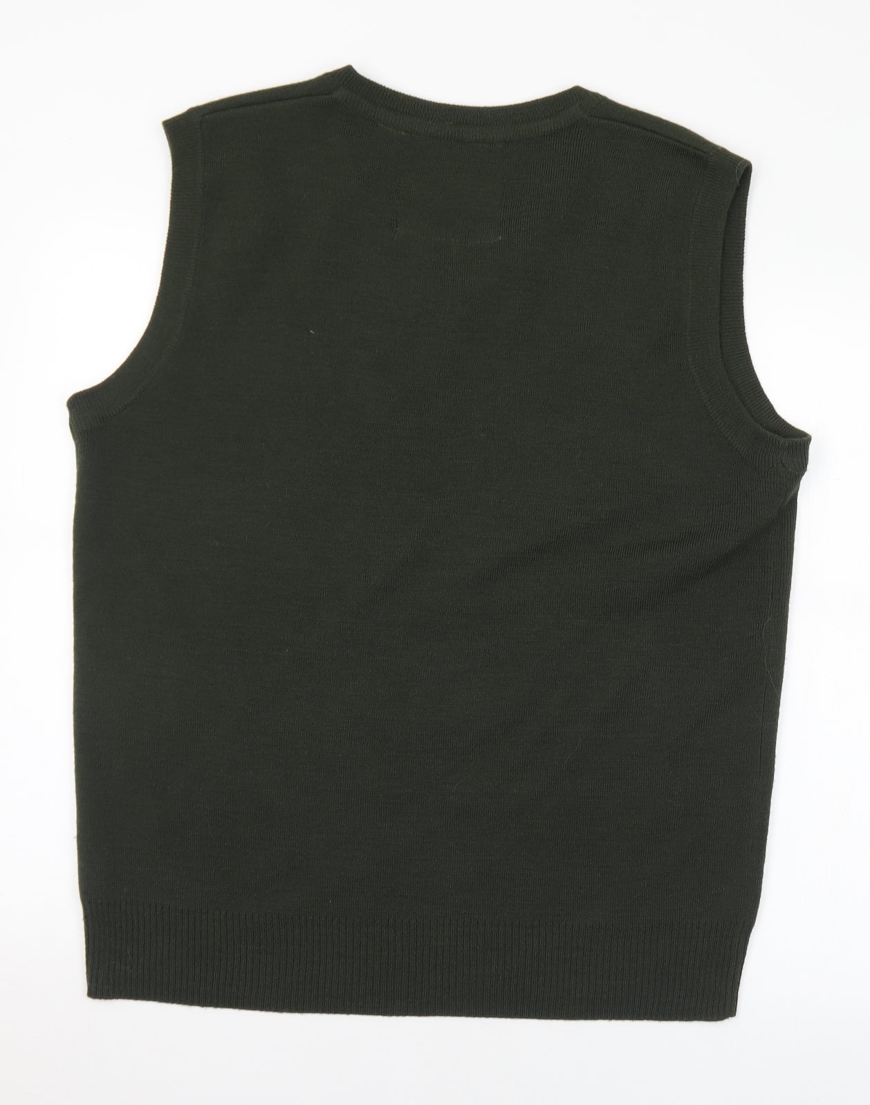 Rydale Mens Green V-Neck Wool Vest Jumper Size XL - pheasant