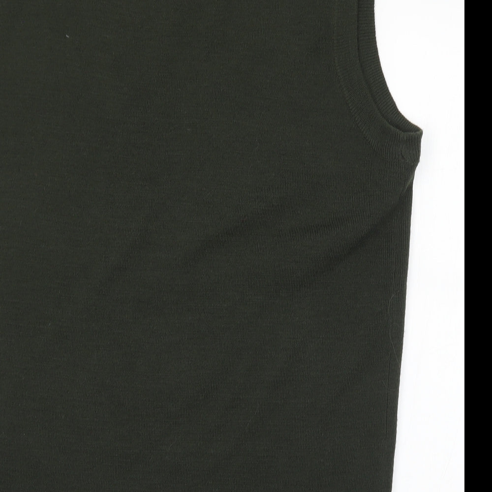 Rydale Mens Green V-Neck Wool Vest Jumper Size XL - pheasant