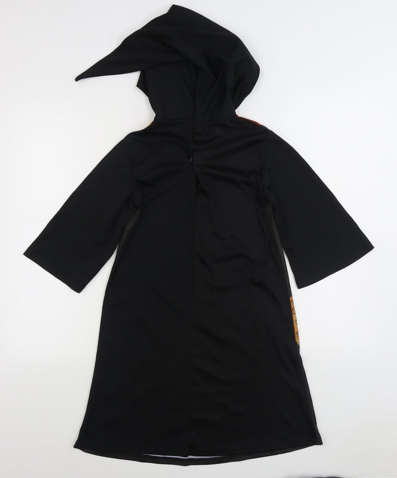 Harry Potter Boys Black Solid Polyester Robe Size 5-6 Years Hook & Loop - Gryffindor Gown