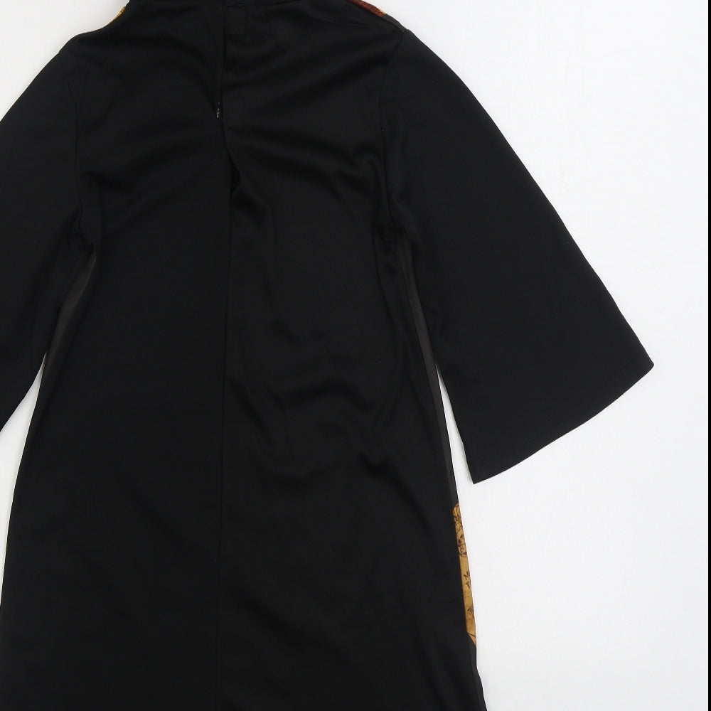 Harry Potter Boys Black Solid Polyester Robe Size 5-6 Years Hook & Loop - Gryffindor Gown