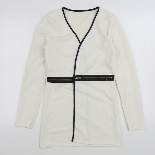 Blue Vanilla Womens White Jacket Size XS