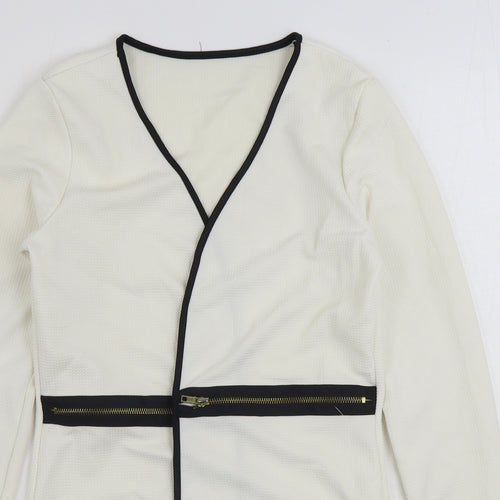 Blue Vanilla Womens White Jacket Size XS