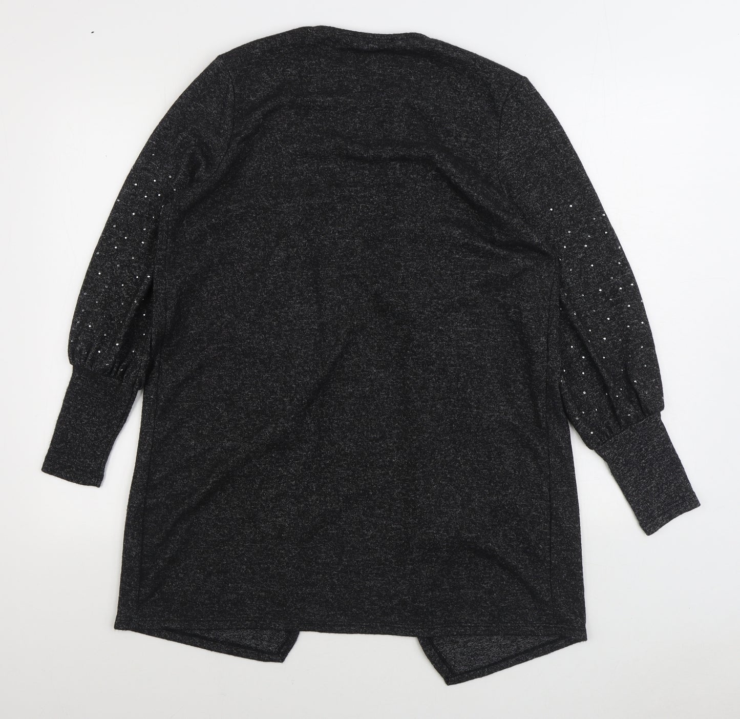 George Womens Grey V-Neck Polyester Cardigan Jumper Size M