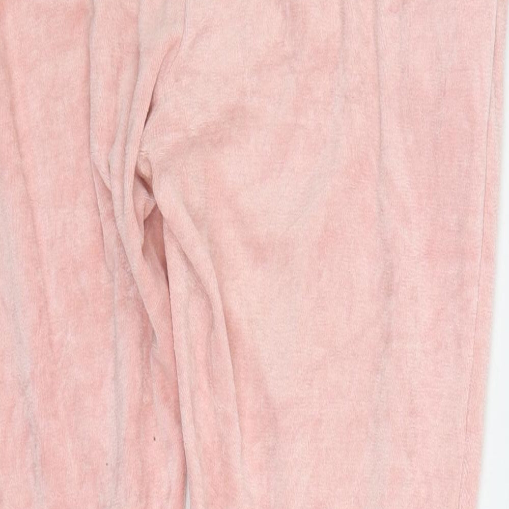 PRETTYLITTLETHING Womens Pink Cotton Jogger Trousers Size 10 L33 in Regular