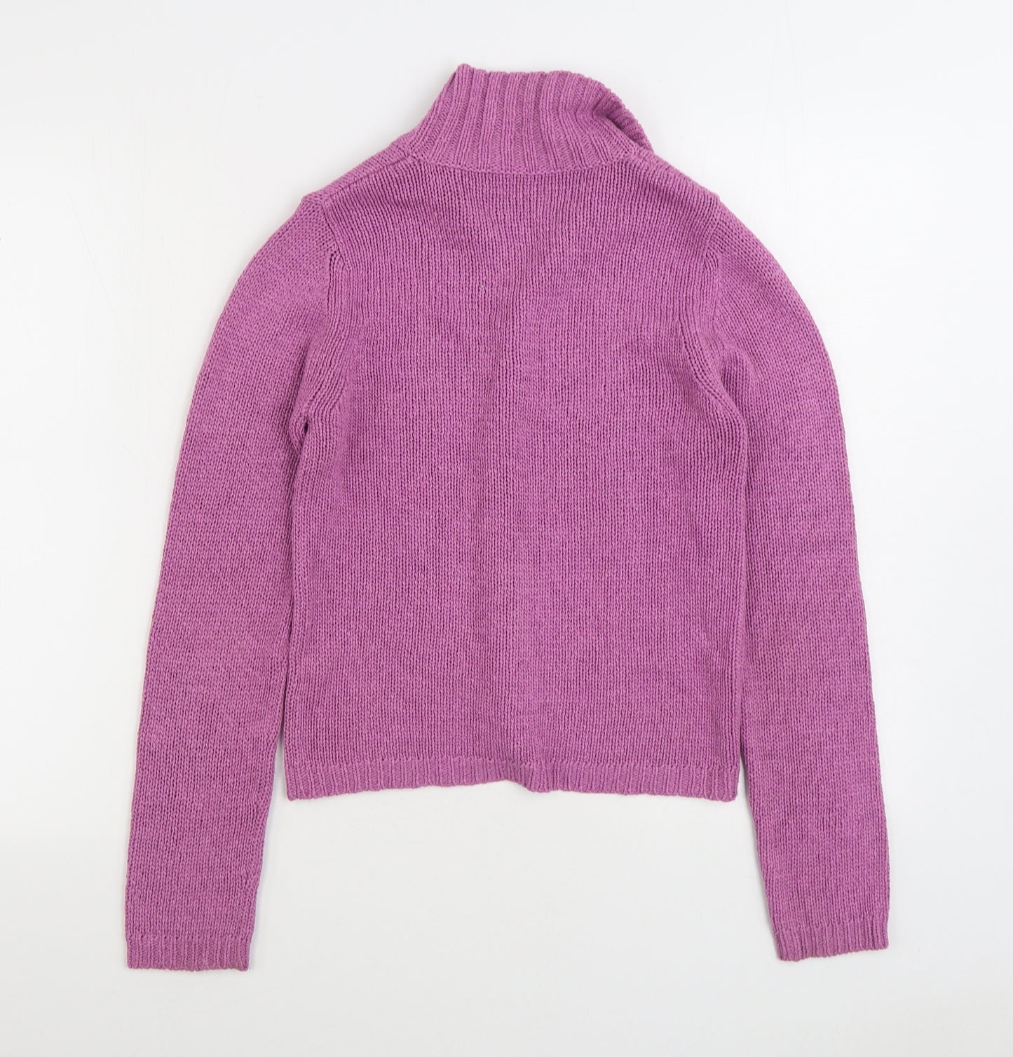 Jigsaw Womens Pink V-Neck Acrylic Cardigan Jumper Size S