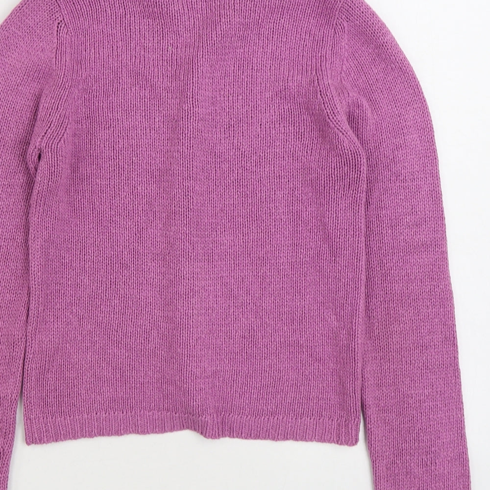Jigsaw Womens Pink V-Neck Acrylic Cardigan Jumper Size S