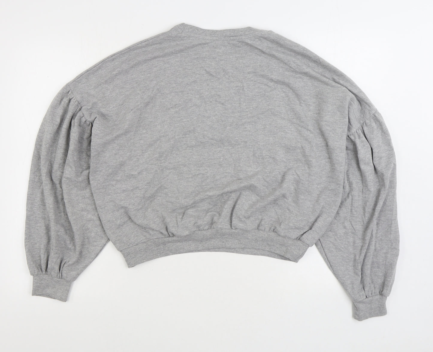 ASOS Womens Grey Floral Cotton Pullover Sweatshirt Size 12 Pullover