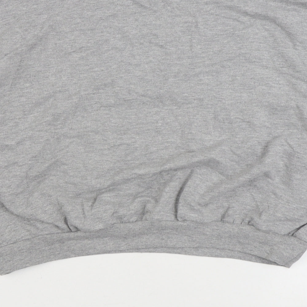 ASOS Womens Grey Floral Cotton Pullover Sweatshirt Size 12 Pullover