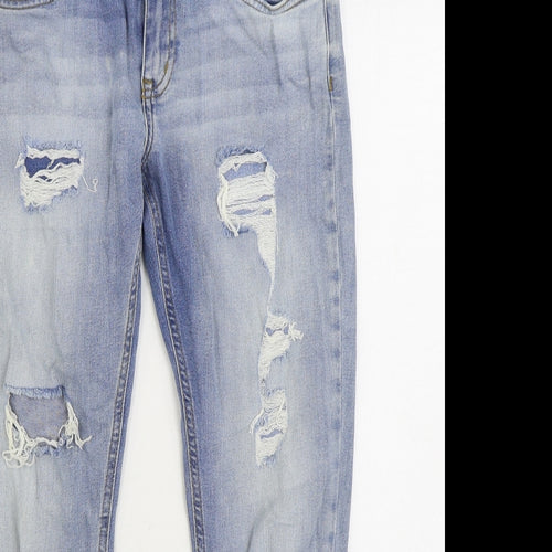 Denim & Co. Womens Blue Cotton Skinny Jeans Size 10 L30 in Regular Zip