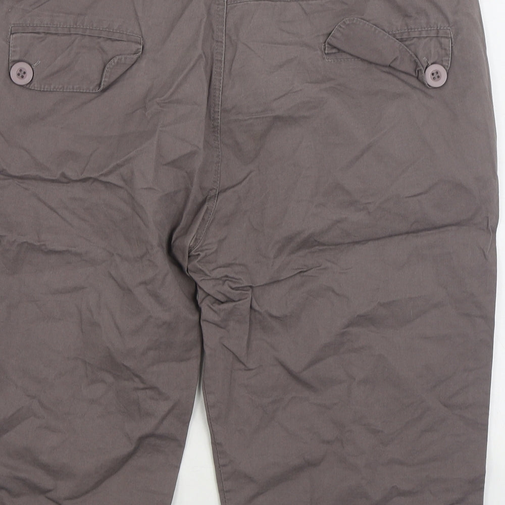 Amurs & superb Womens Brown 100% Cotton Cargo Shorts Size 10 L14 in Regular Zip