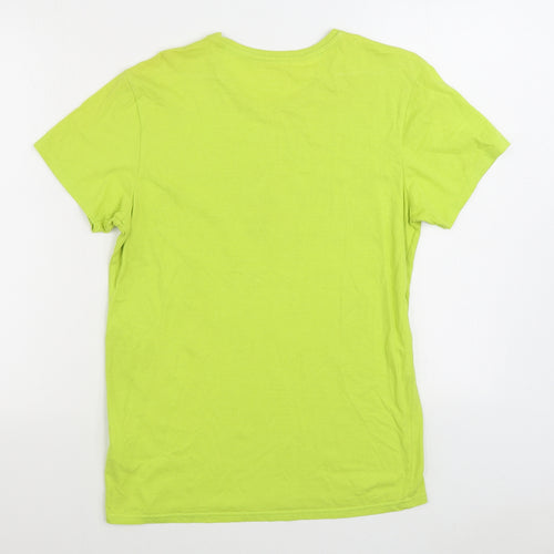 1982 Mens Green Cotton T-Shirt Size M Round Neck - Modeno Pro Edge