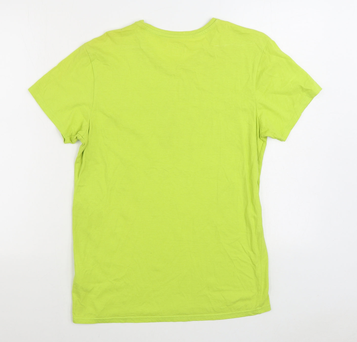 1982 Mens Green Cotton T-Shirt Size M Round Neck - Modeno Pro Edge
