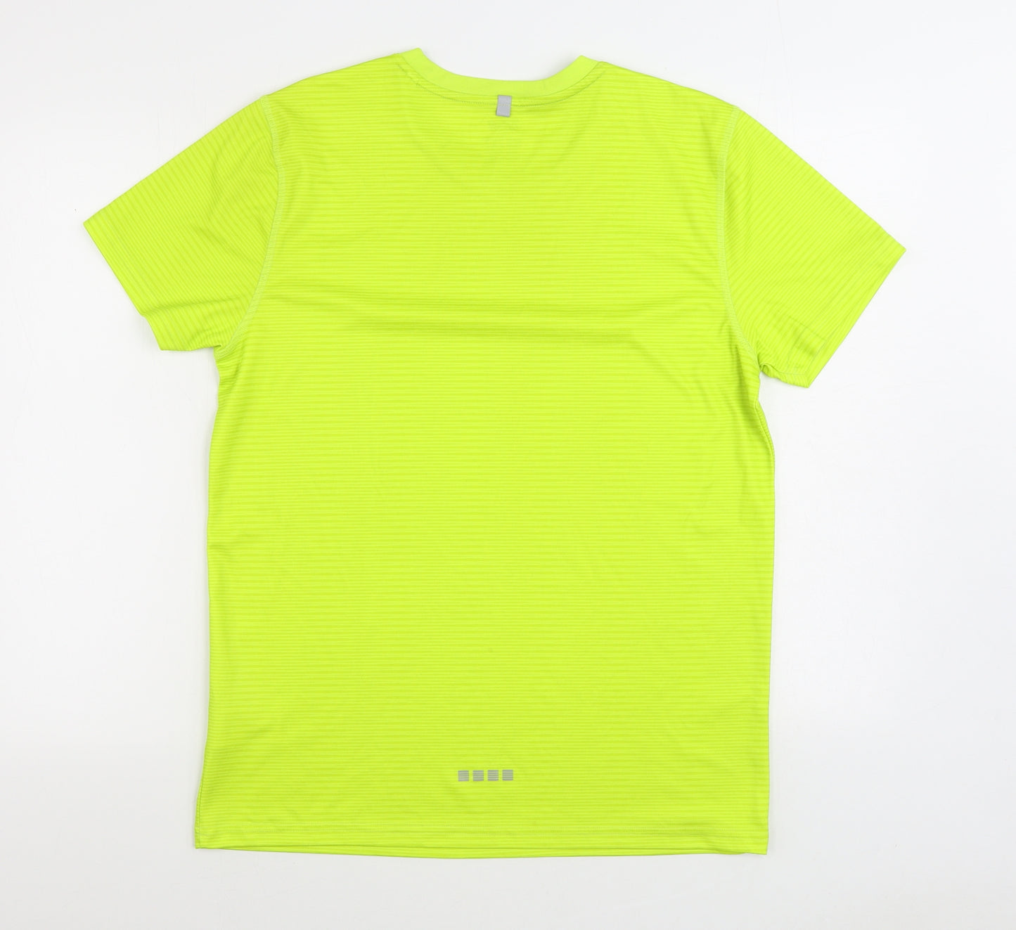 Crivit Mens Green Polyester Basic T-Shirt Size M Round Neck Pullover