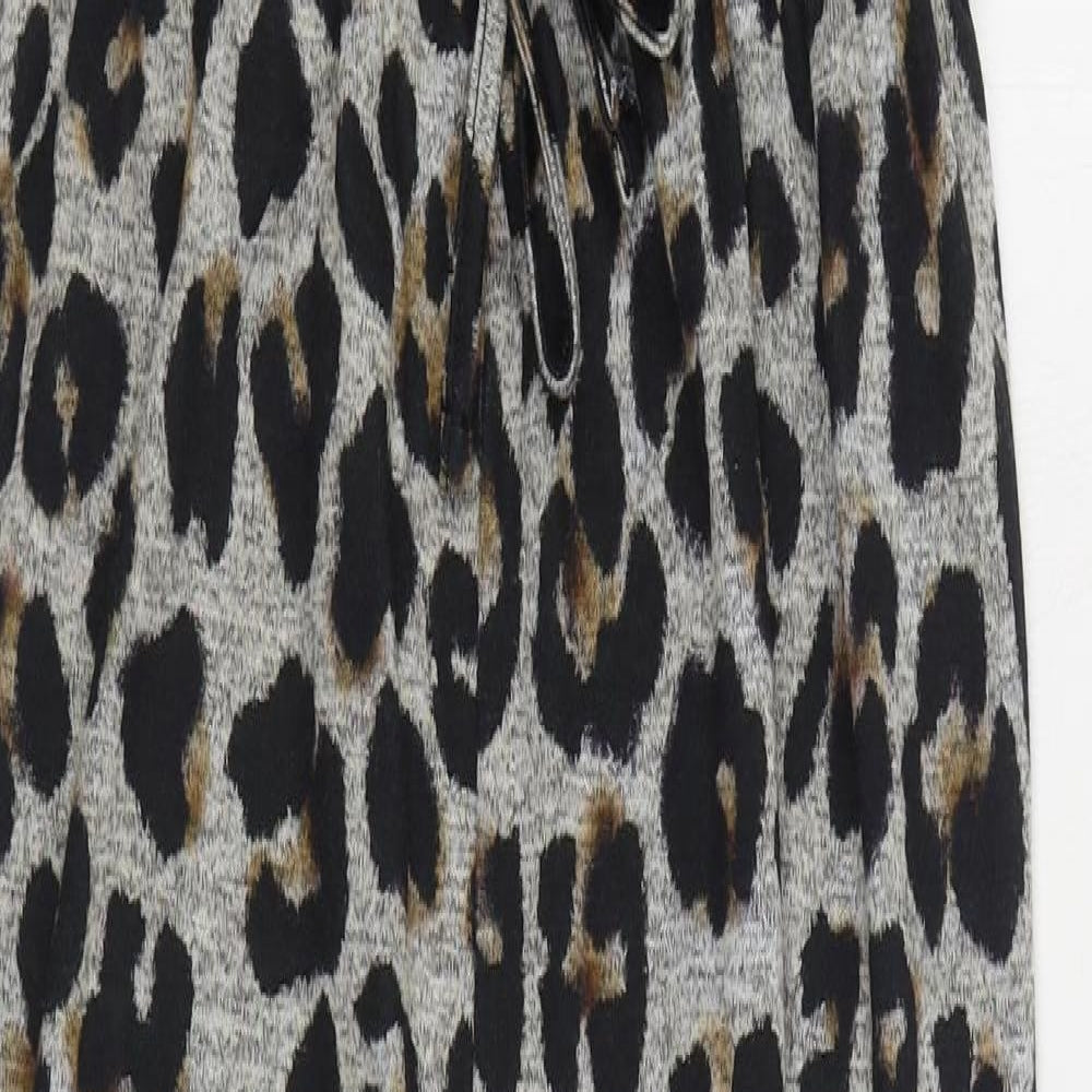 PRETTY LITTLE THING Womens Multicoloured Animal Print Polyester Jumpsuit One-Piece Size 14 Pullover