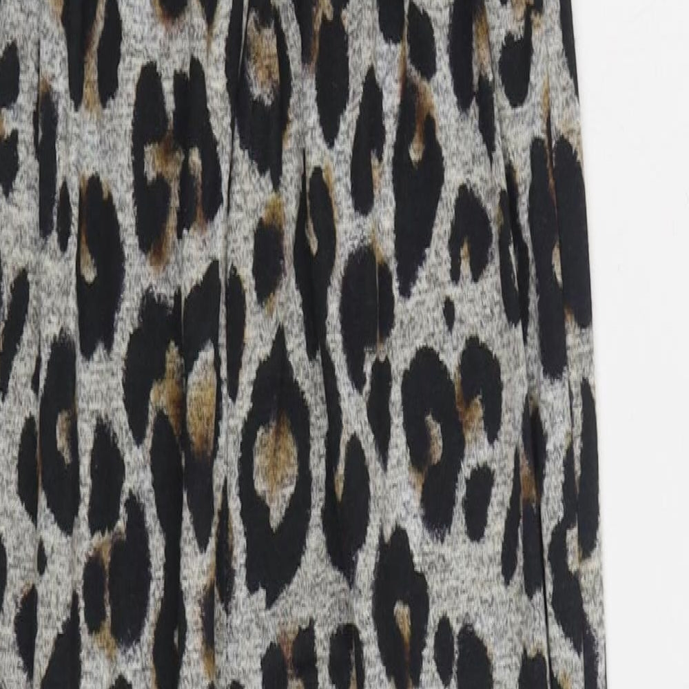 PRETTY LITTLE THING Womens Multicoloured Animal Print Polyester Jumpsuit One-Piece Size 14 Pullover