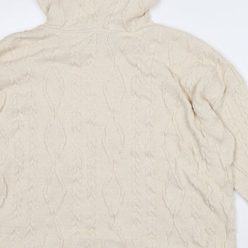 F&F Womens Beige Polyester Pullover Hoodie Size 12