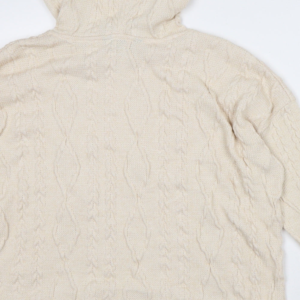 F&F Womens Beige Polyester Pullover Hoodie Size 12