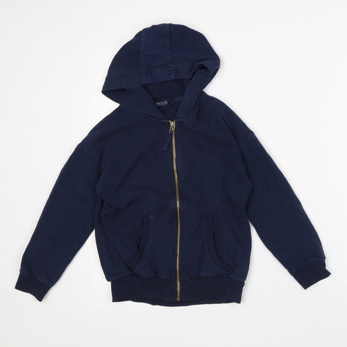 NEXT Boys Blue Cotton Full Zip Hoodie Size 8 Years Zip