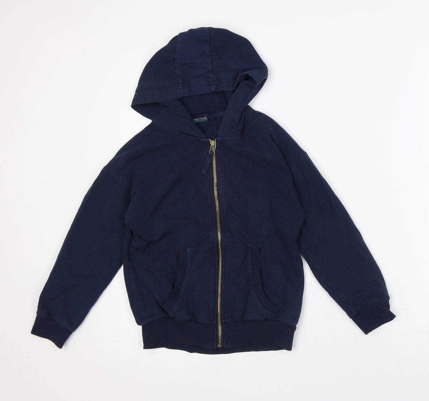NEXT Boys Blue Cotton Full Zip Hoodie Size 8 Years Zip