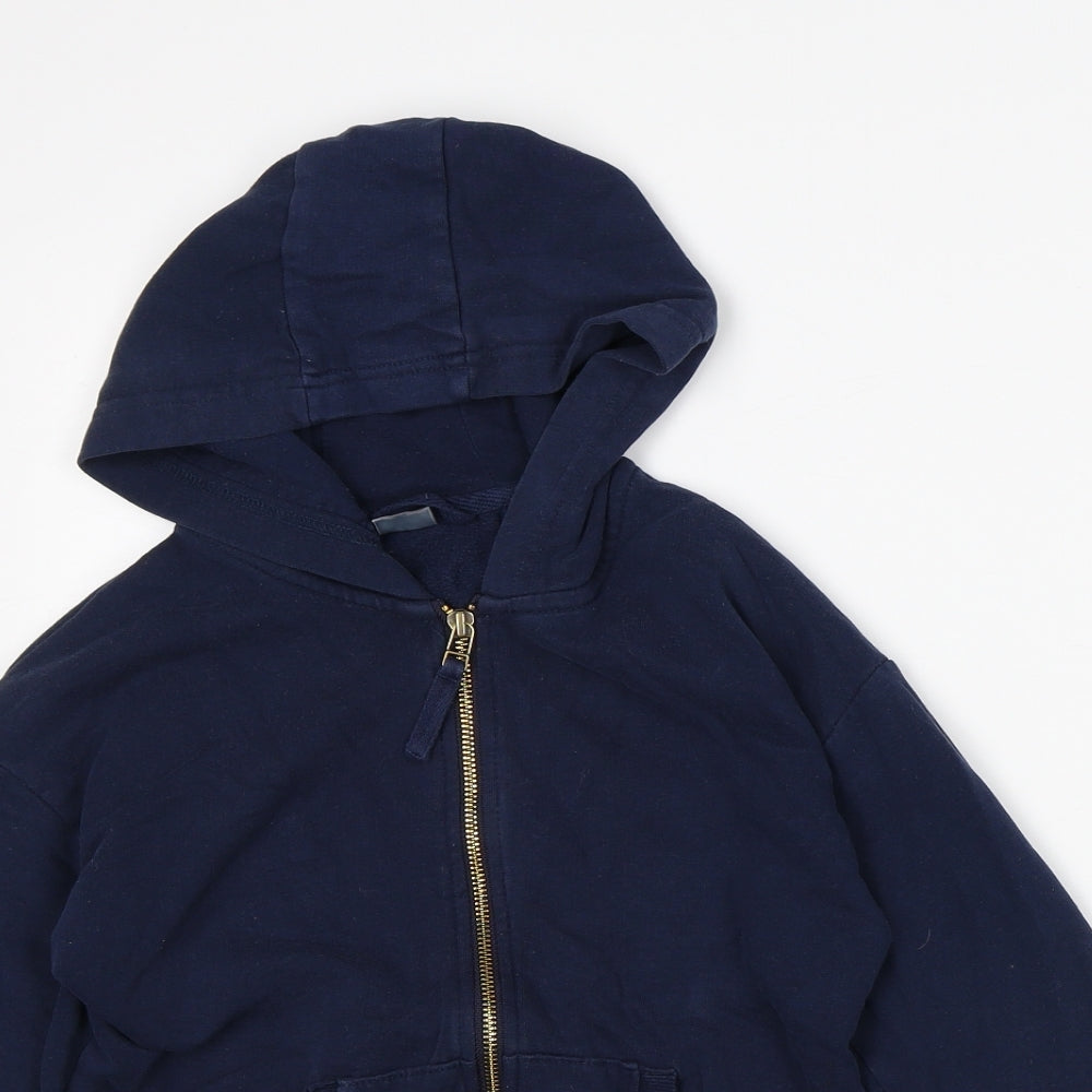 NEXT Boys Blue Cotton Full Zip Hoodie Size 8 Years Zip