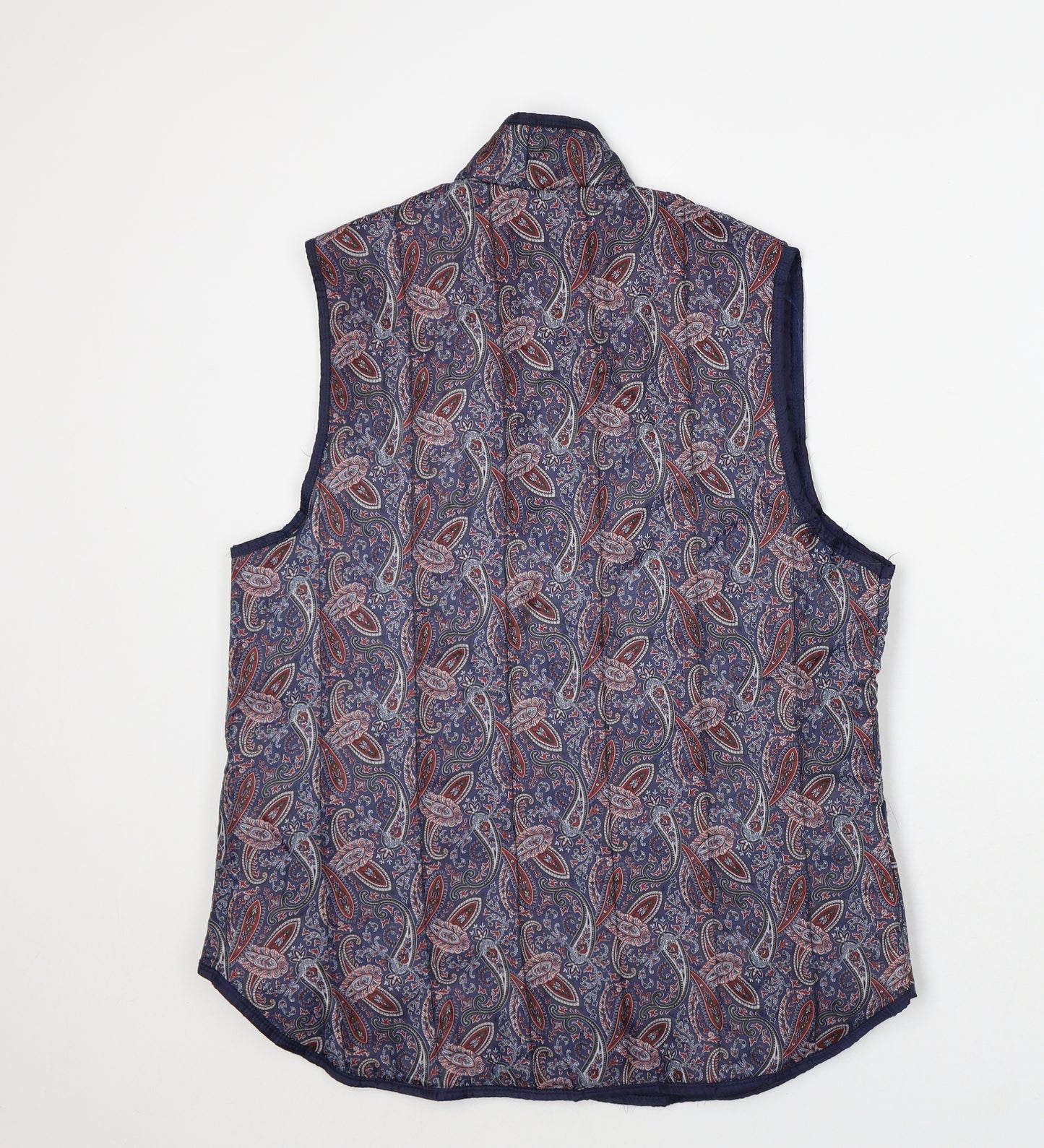 Preworn Womens Multicoloured Geometric Jacket Size 10 Snap - Gilet