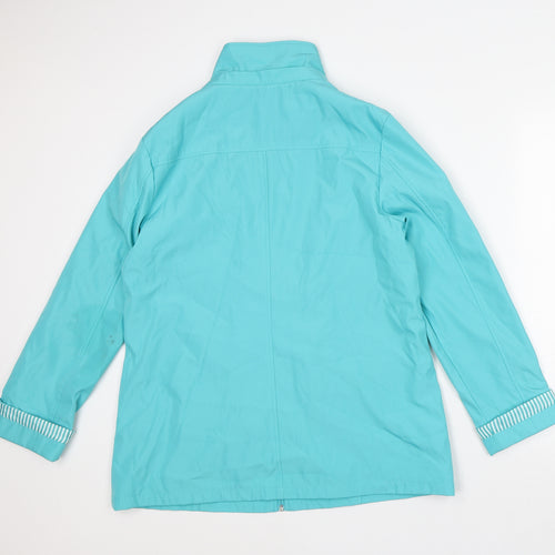 Finesse Womens Blue Jacket Coat Size 10