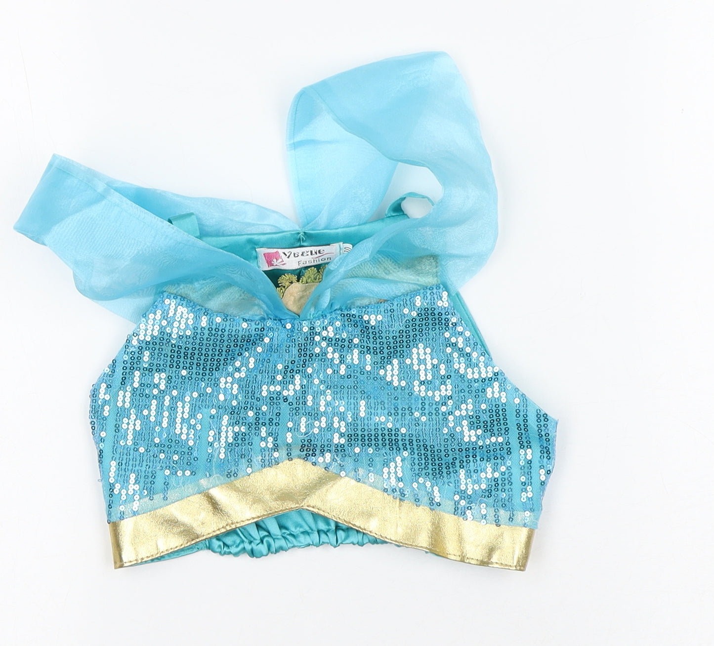 Vogue Fashion Girls Blue Cotton Cropped Tank Size 5 Years V-Neck