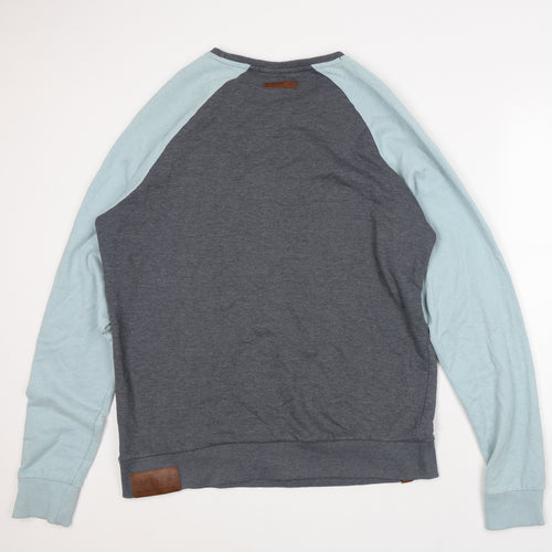 Naketano Mens Grey Cotton Pullover Sweatshirt Size 2XL