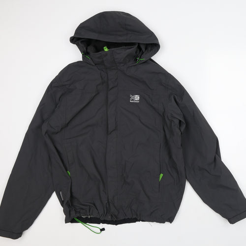 Karrimor Mens Grey Rain Coat Coat Size M Zip