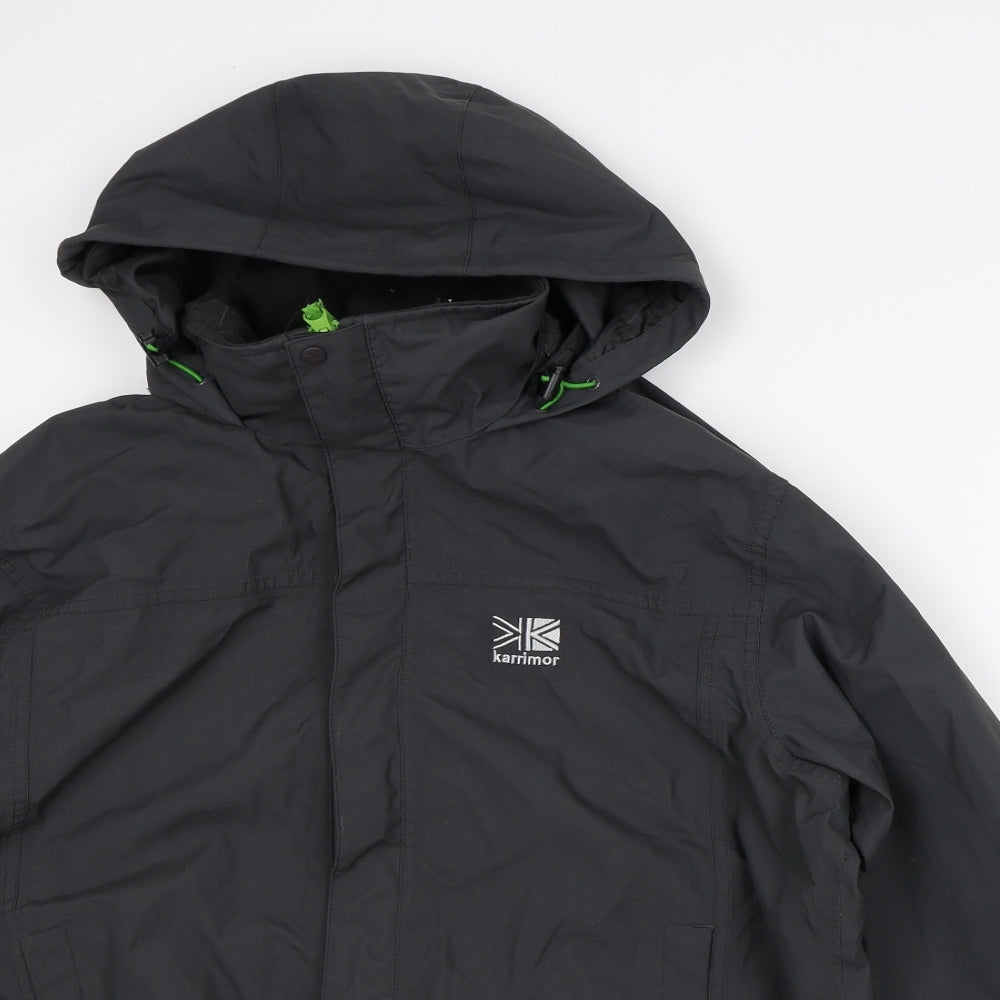 Karrimor Mens Grey Rain Coat Coat Size M Zip