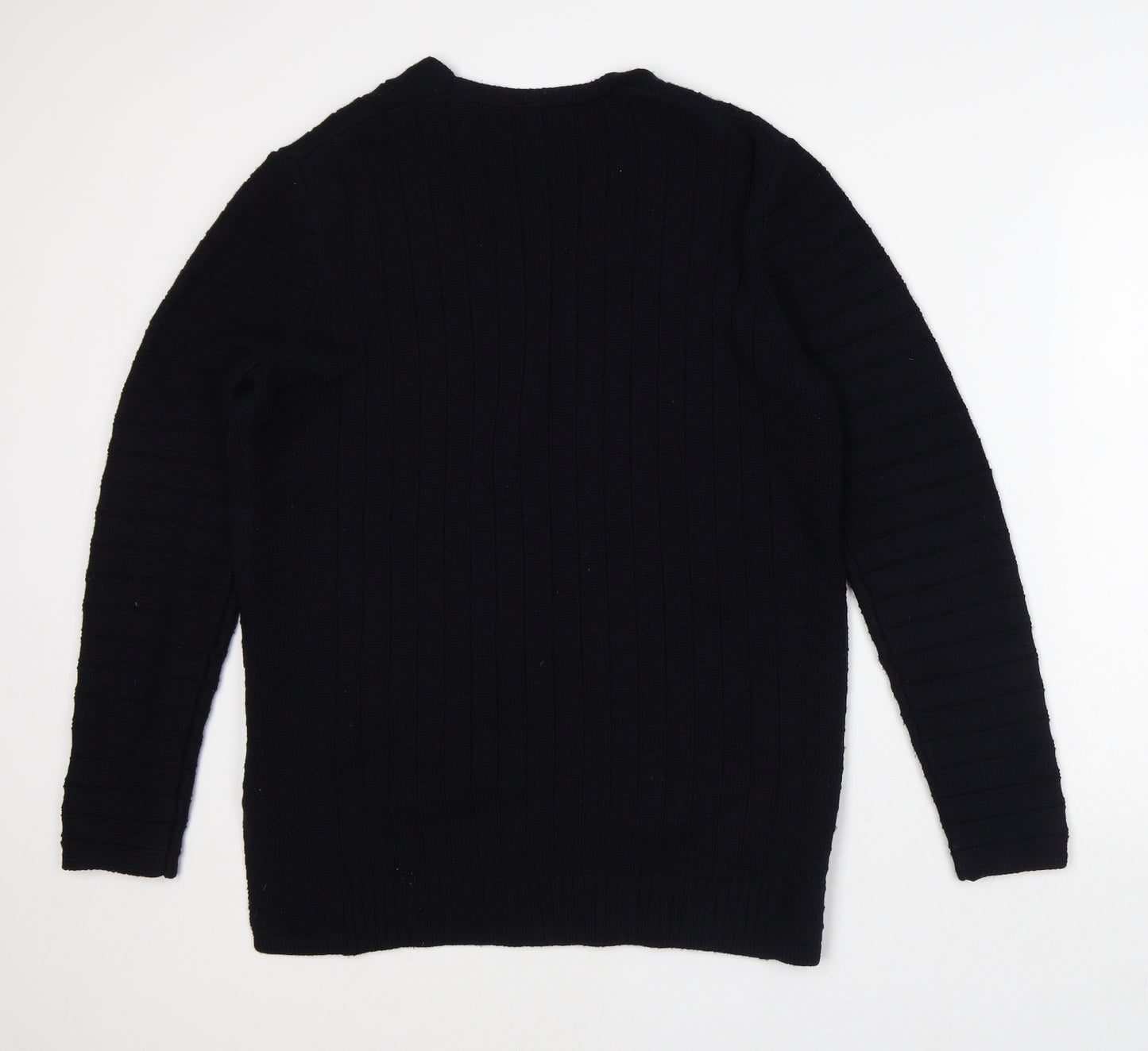 Jaeger Womens Black V-Neck Wool Cardigan Jumper Size M