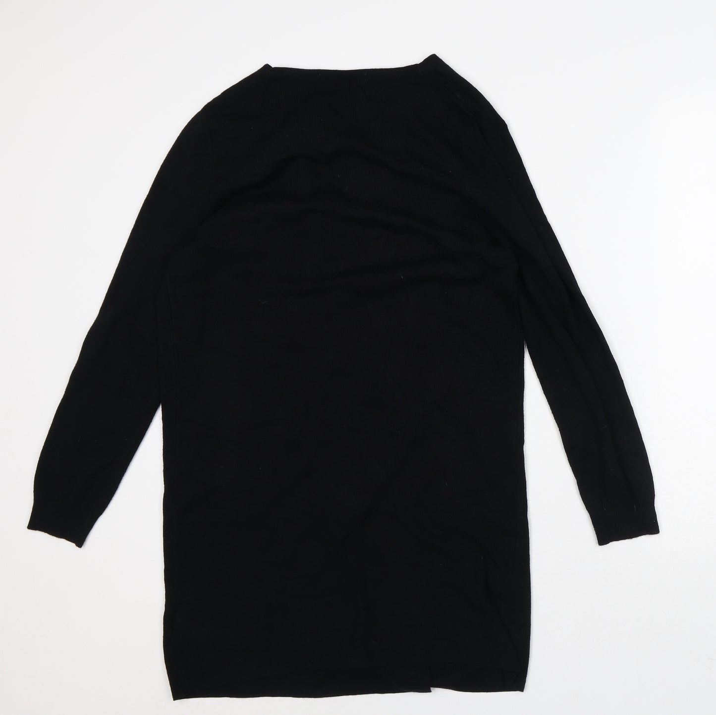 Marks and Spencer Womens Black Round Neck Polyester Cardigan Jumper Size M