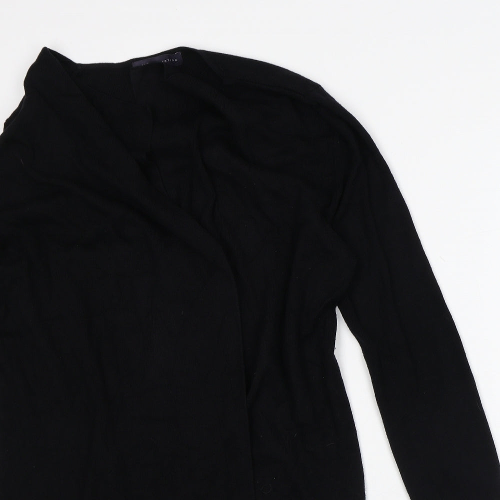 Marks and Spencer Womens Black Round Neck Polyester Cardigan Jumper Size M