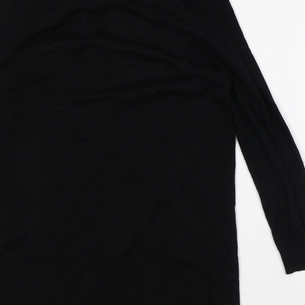 Marks and Spencer Womens Black Round Neck Polyester Cardigan Jumper Size M