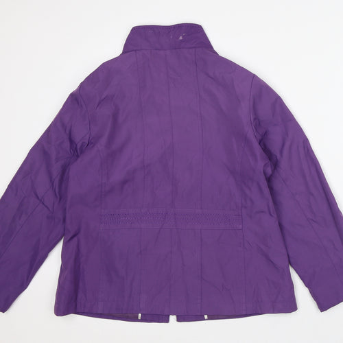 Eleganze Womens Purple Overcoat Coat Size 10 Zip