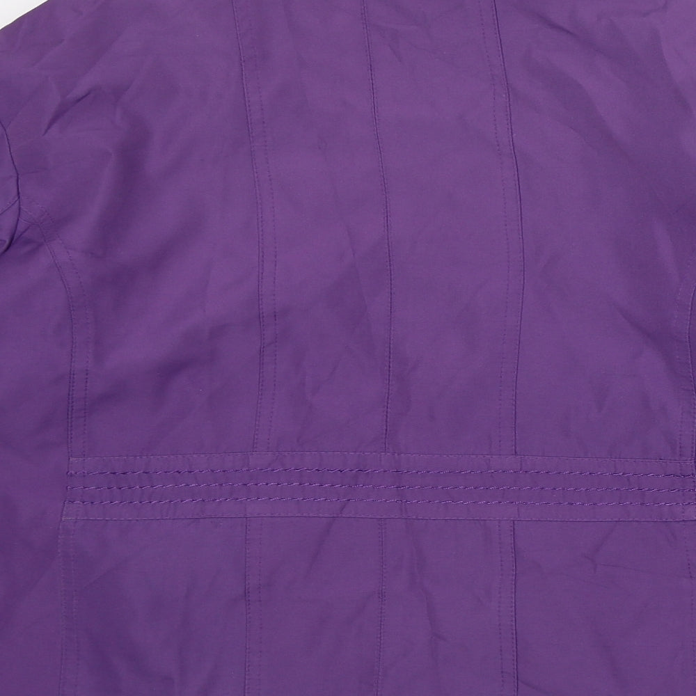 Eleganze Womens Purple Overcoat Coat Size 10 Zip