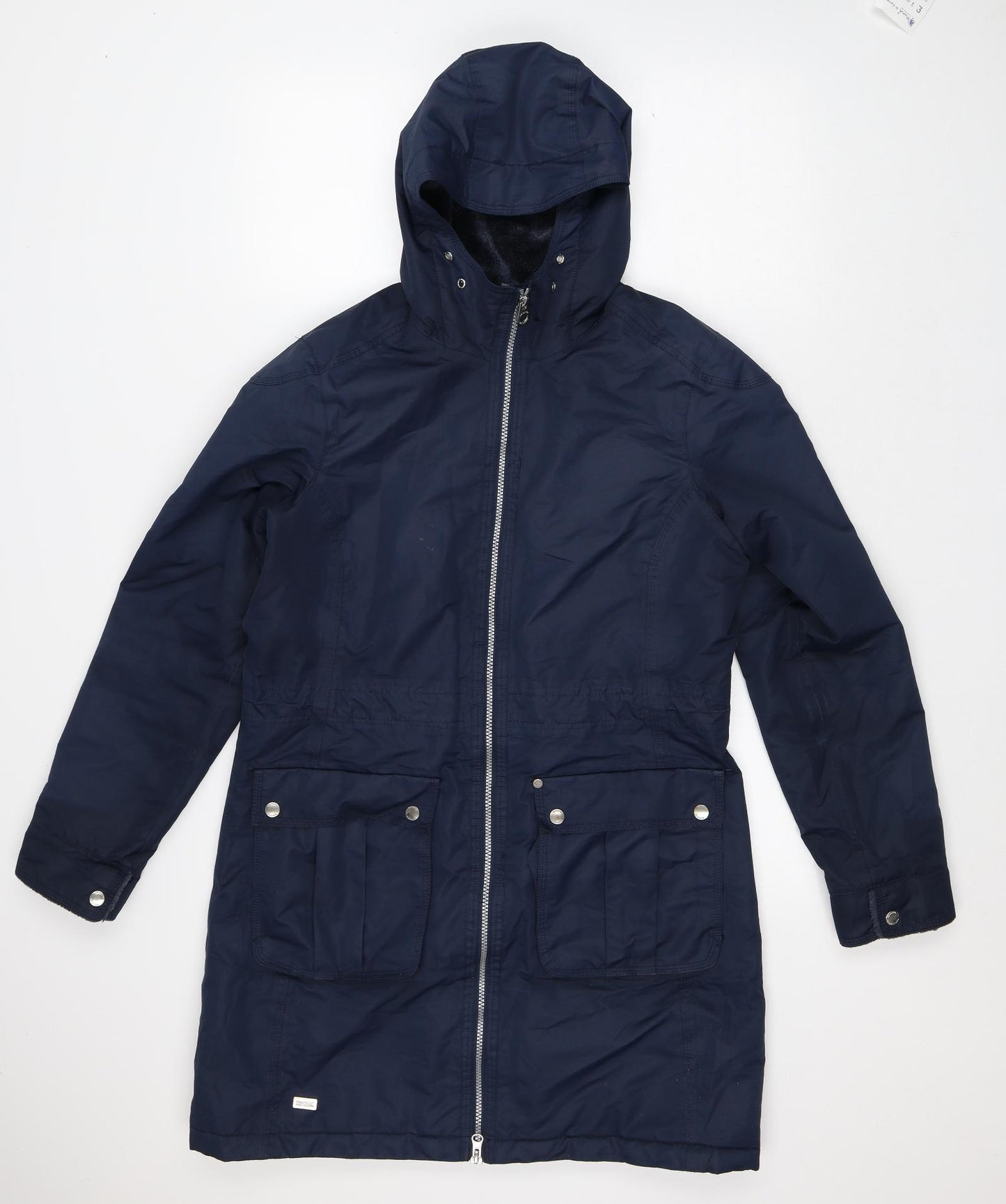 Regatta Womens Blue Rain Coat Coat Size 12 Zip