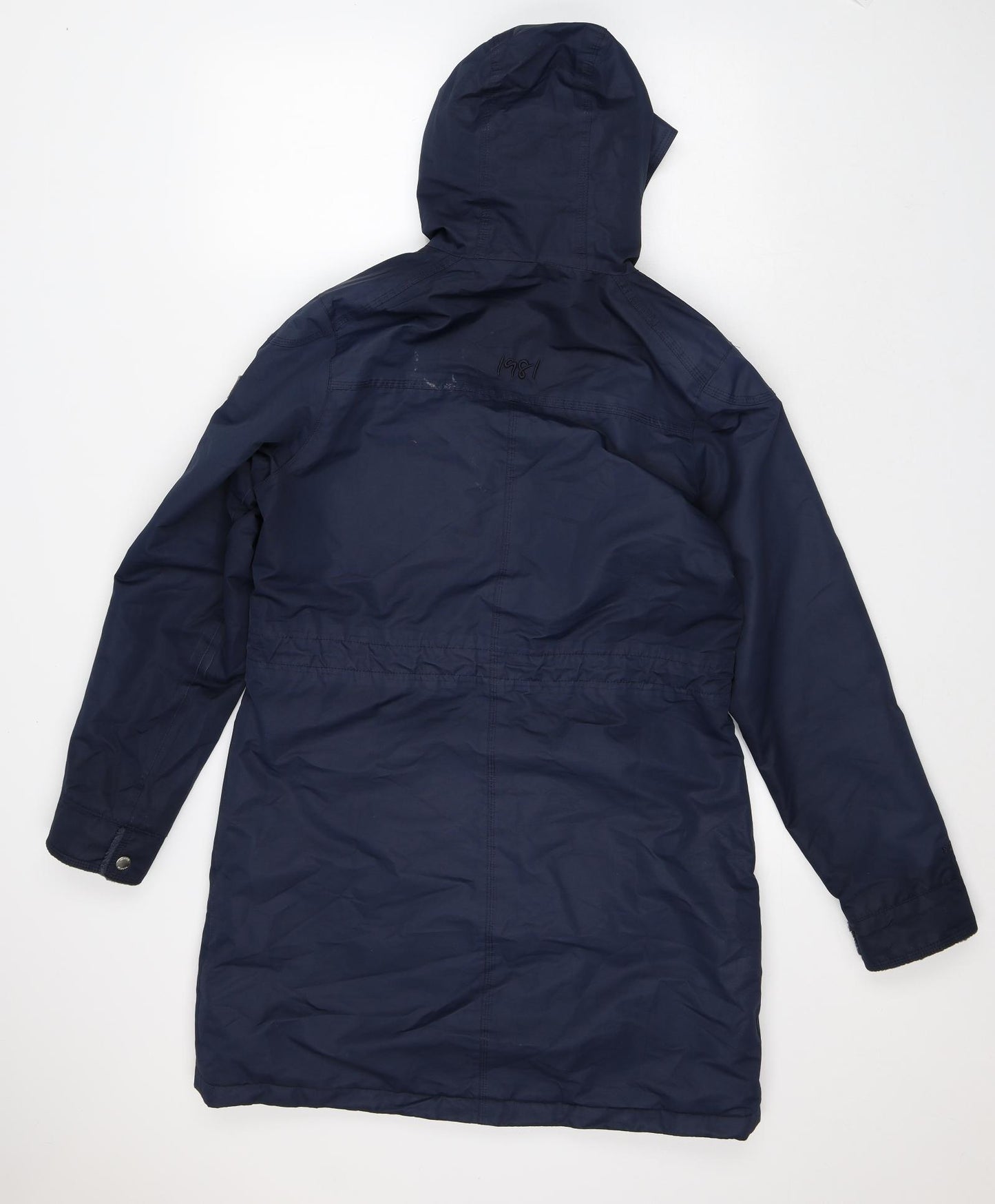 Regatta Womens Blue Rain Coat Coat Size 12 Zip