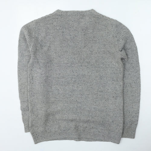 Primark Mens Grey Round Neck Acrylic Pullover Jumper Size M