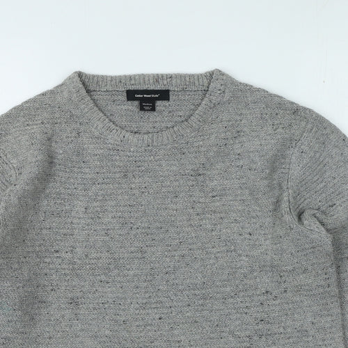 Primark Mens Grey Round Neck Acrylic Pullover Jumper Size M