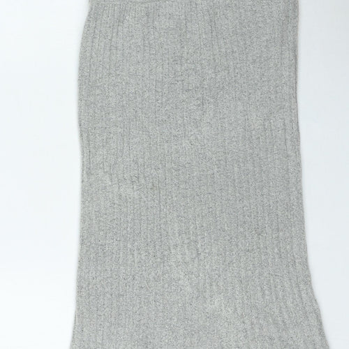 Brave Soul Womens Grey Acrylic A-Line Skirt Size M