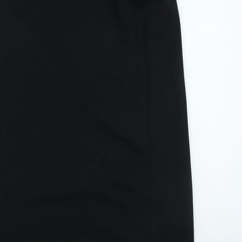 Classic Womens Black Polyester A-Line Skirt Size 32 in