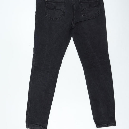 Preworn Womens Black Cotton Skinny Jeans Size 34 in L28 in Regular