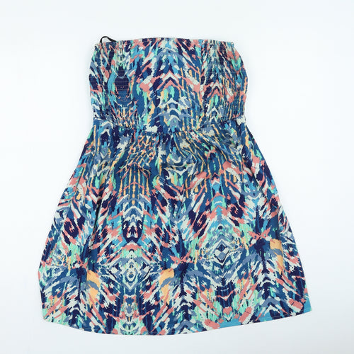 Ocean club Womens Multicoloured Geometric Polyester Flare Skirt Size 10