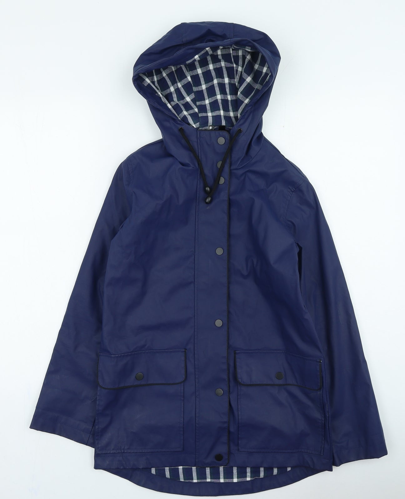Topshop Womens Blue Rain Coat Coat Size 6