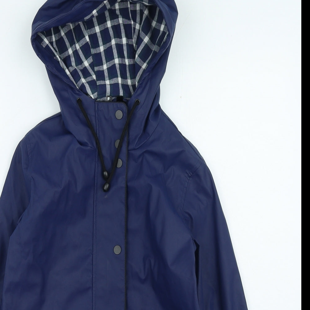 Topshop Womens Blue Rain Coat Coat Size 6