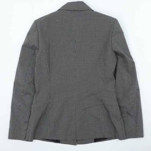 Bianca Womens Black Check Jacket Blazer Size 8 Button